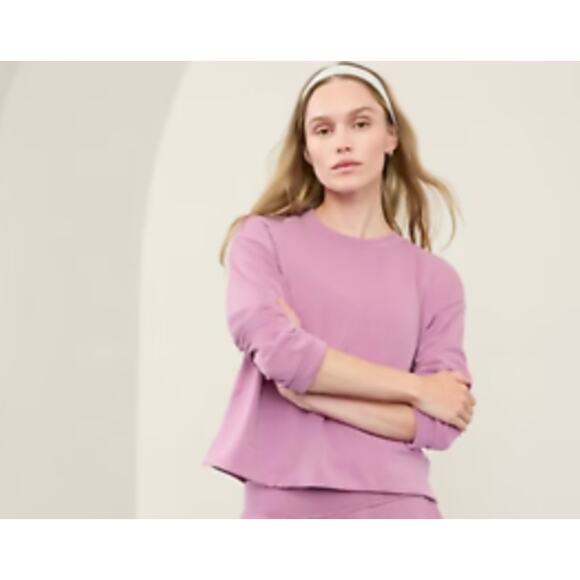NWT ATHLETA Seasoft Crewneck Sweatshirt Purple Medium - Picture 1 of 6